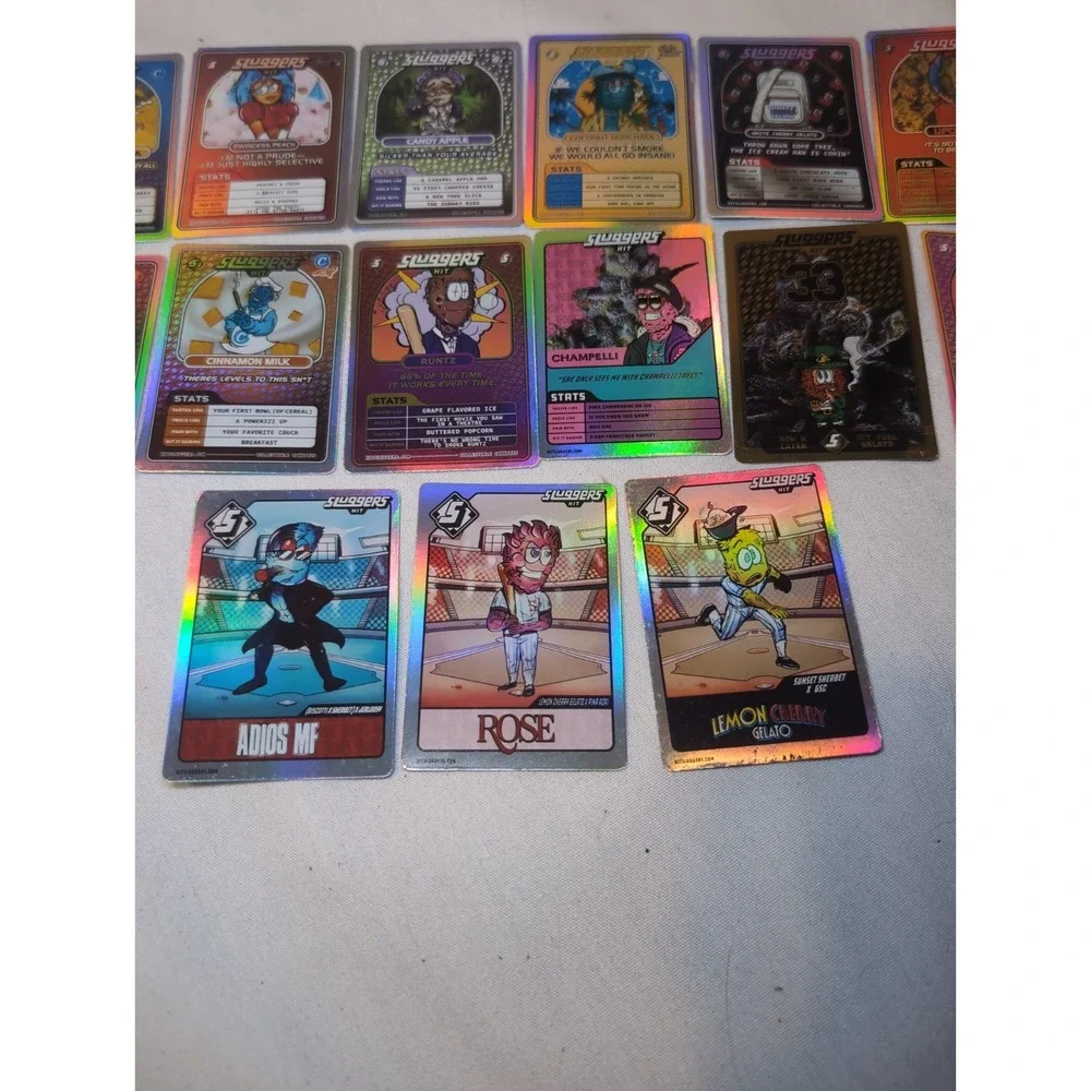 Sluggers Hit Lot of 15 Collectible Holographic Trading Cards 420
